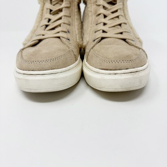 Marc Fisher Womens Tan Faux Suede Leather & Fur Lace Up Boot Size 8 - Picture 3 of 10